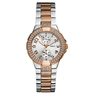 Guess Women's Mini Prism Two-toned Silver Gold Watch, W15072L2